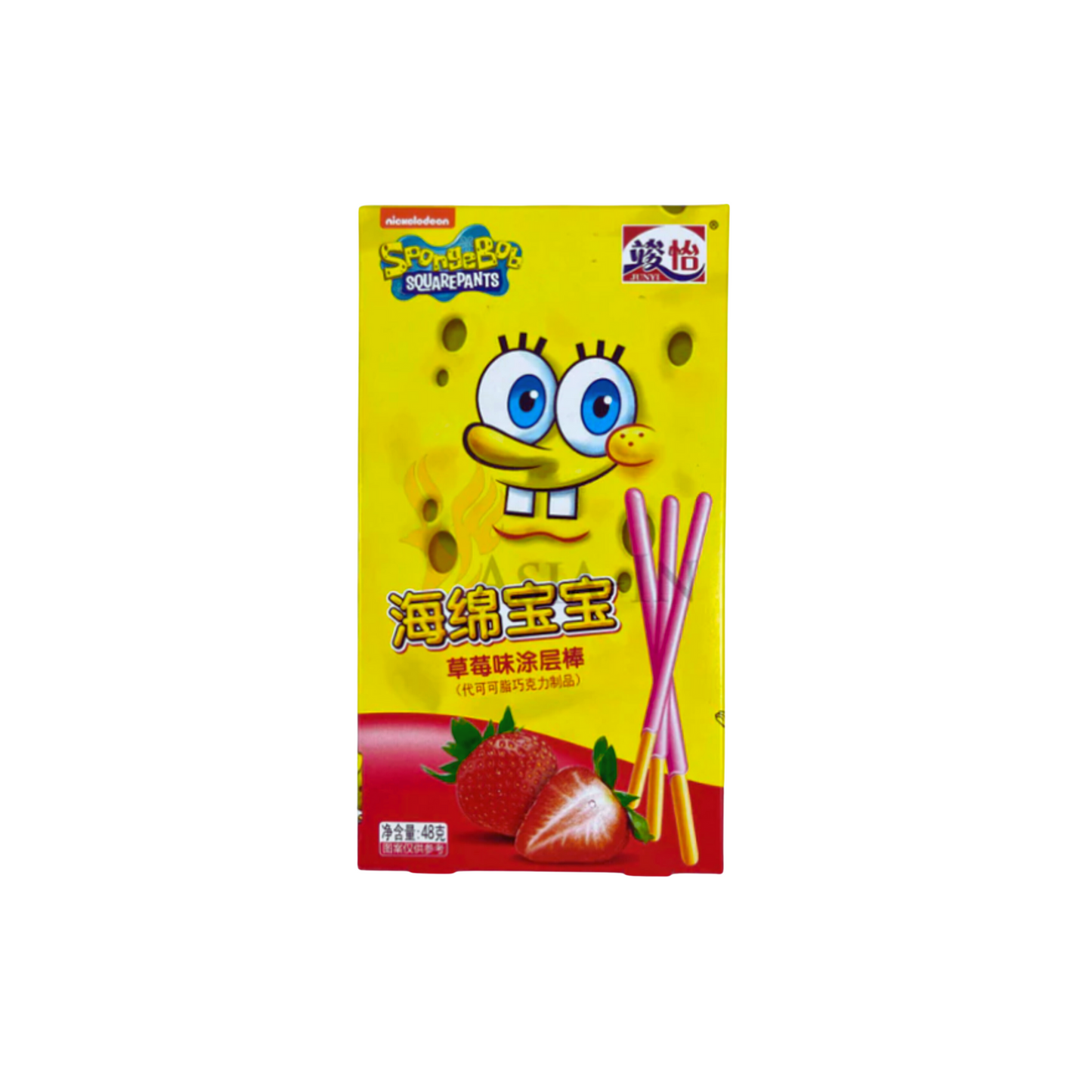 Junyi Spongebob Stick Strawberry 48g